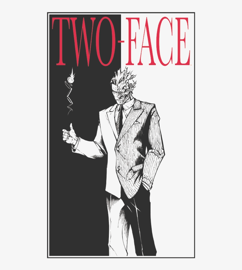 Batman Two Face Kid's T-shirt - Youth: Batman - Two Face, transparent png #7636457