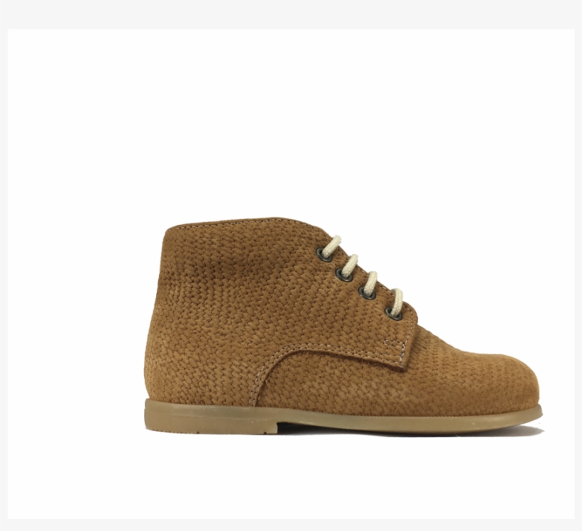 First Stepper In Brown Leather With Texture - Suede, transparent png #7636568