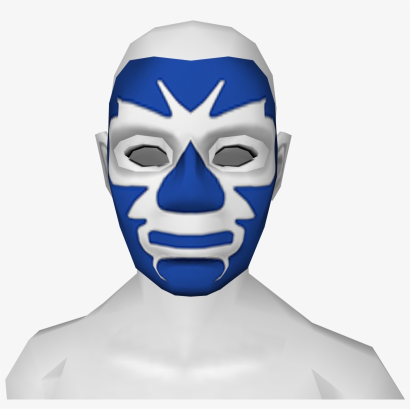 Avatar Blue White Lucha Libre Mask - Mask, transparent png #7636570