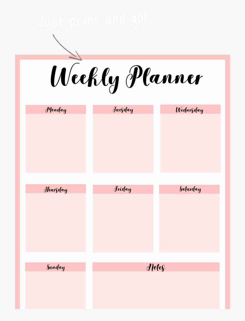 Weekly Blank Calendar Templates - Orange, transparent png #7636757