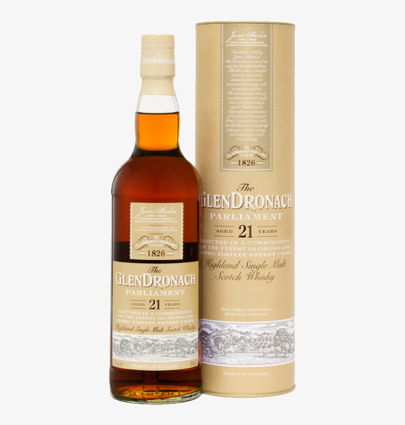 Matured In A Combination Of The Finest Oloroso And - Glendronach Parliament 21 Year Old, transparent png #7636837