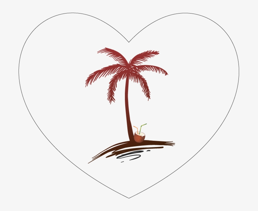 Koh Phangan - Palm Tree Beach Drawing, transparent png #7637004