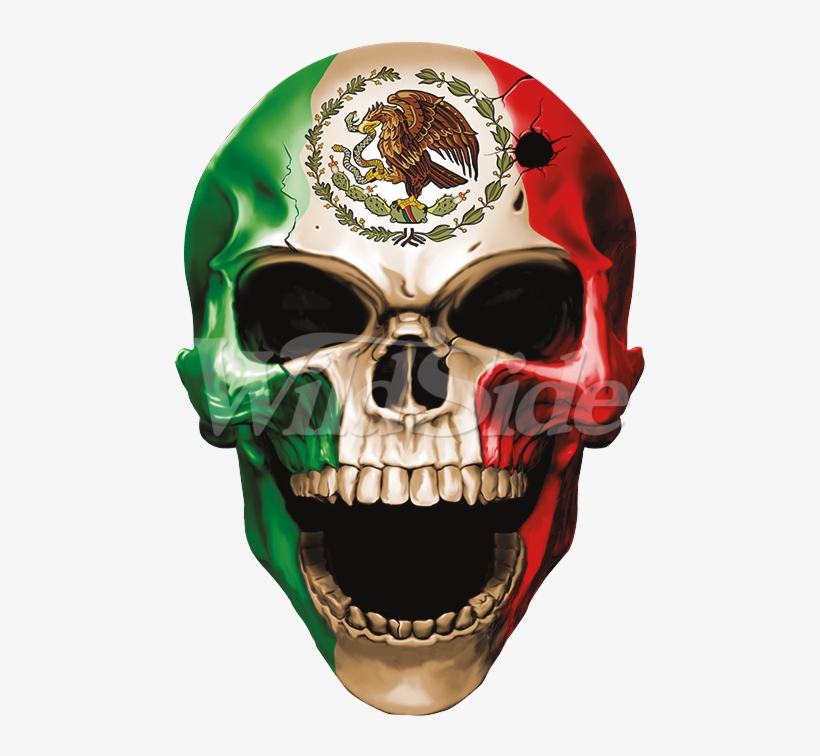 Skull Mexican Flag - Coat Of Arms Of Mexico, transparent png #7637229