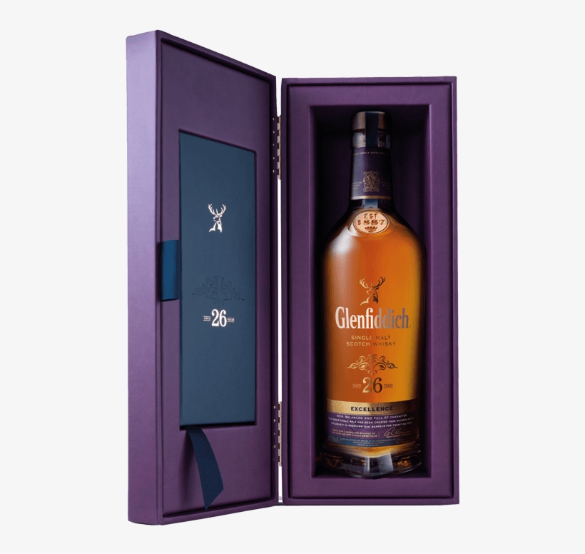 Glenfiddich Excellence 26 Year Old Single Malt Scotch, transparent png #7637307