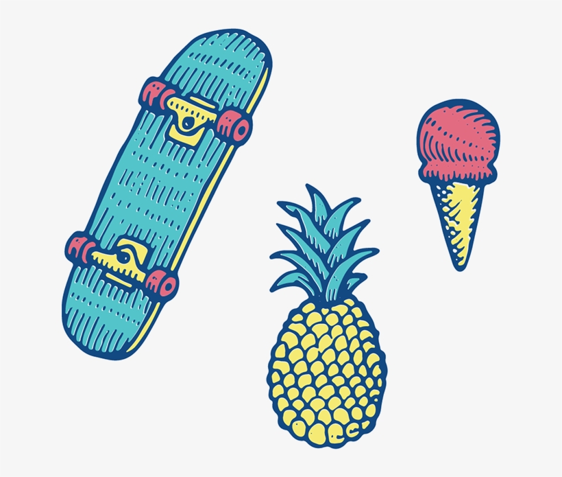 Beach Icons On Behance - Seedless Fruit, transparent png #7637346