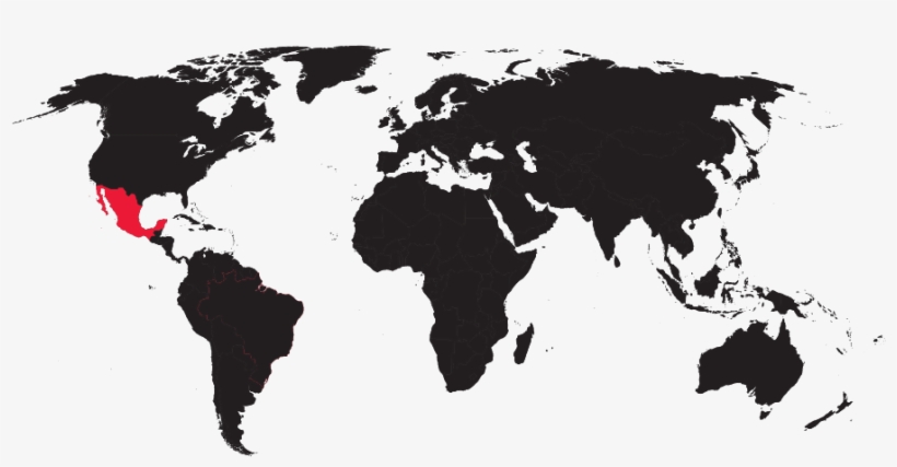 Mexico Is The Eighth Biggest Coffee Producer In The - World Map Black Hd, transparent png #7638172