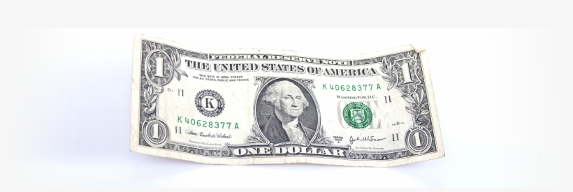 Every Dollar Makes A Difference - 1 Dollar Bill Transparent, transparent png #7638433