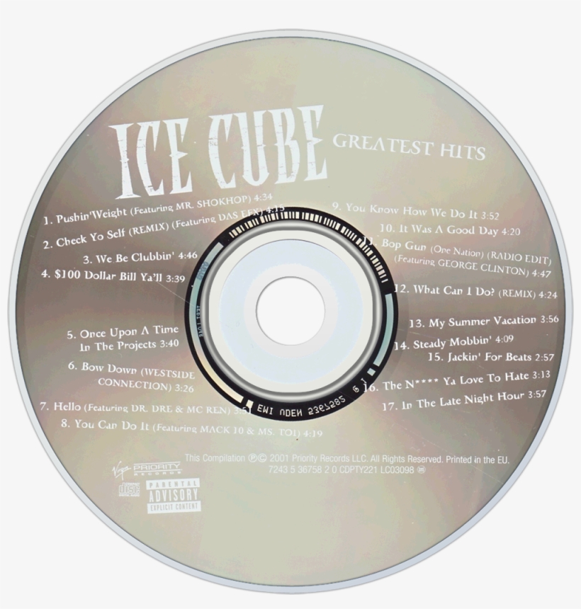 Ice Cube Greatest Hits Cd Disc Image - Ice Cube Greatest Hits Plyta, transparent png #7638468