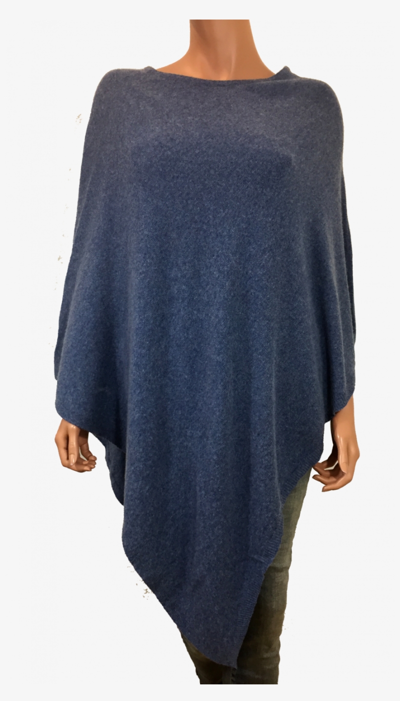 Poncho - Blå - Poncho - Mamelukken - Sweater, transparent png #7638565