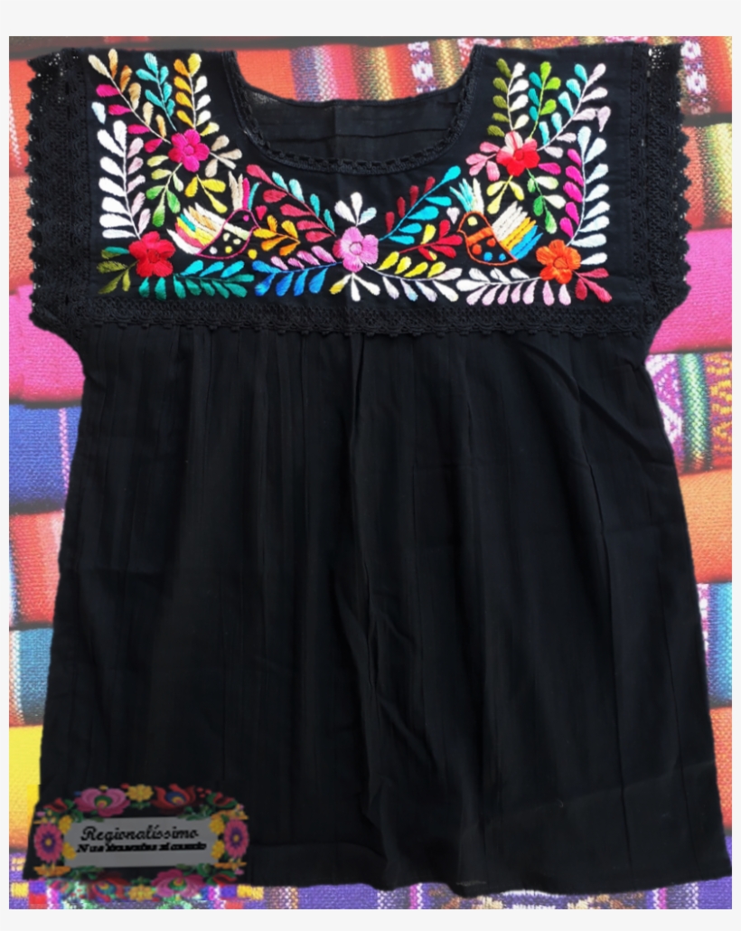 Hermosa Blusa Bordada A Mano Bordados Oaxaqueña Ropa - Blusas Bordadas A Mano Mexico, transparent png #7638669