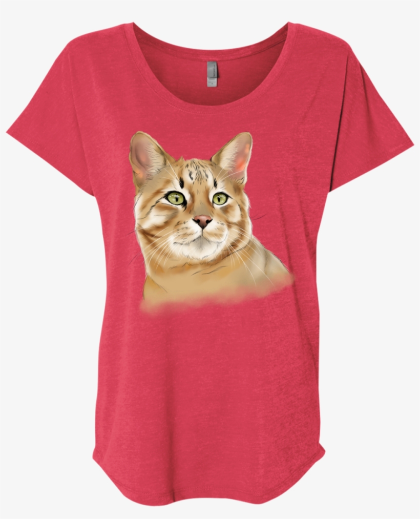 King Tut Savannah Cat Color Nl6760 Next Level Ladies', transparent png #7639048