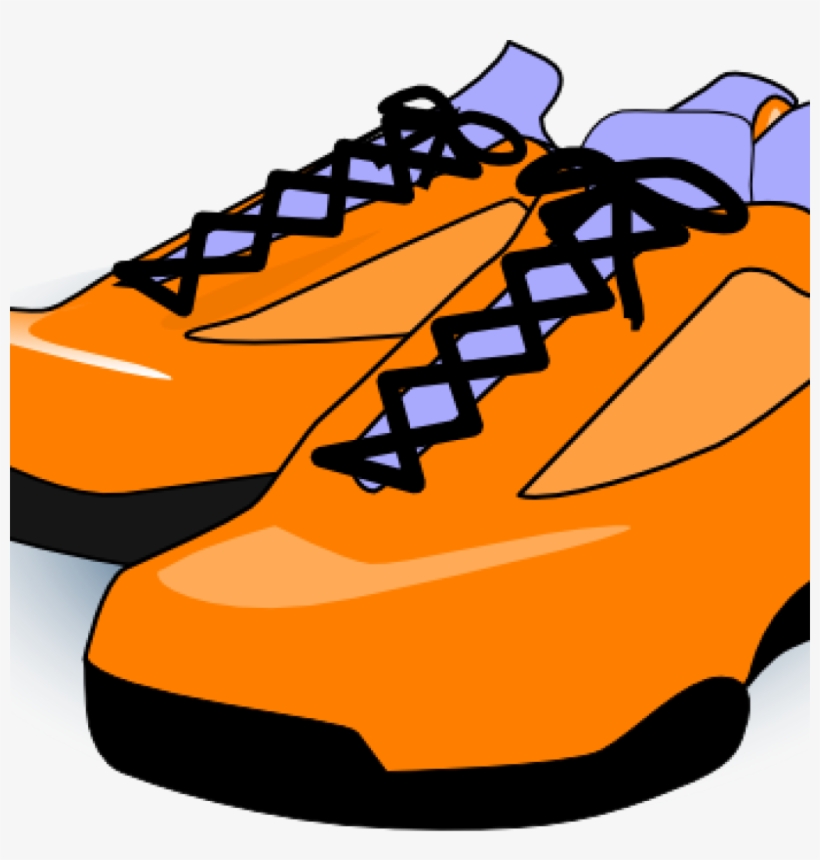 Tennis Shoe Clipart Orange Shoes Clip Art At Clker - Shoes Clip Art, transparent png #7640044