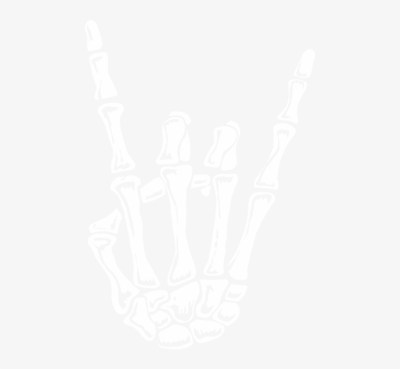 Rock N Roll Skeleton Hand, transparent png #7640921