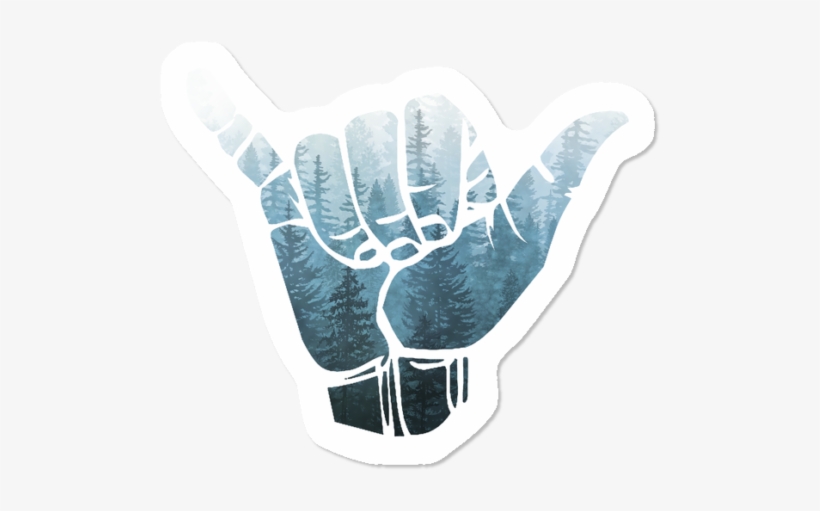 Misty Forest Hang Loose - Hang Loose Sticker, transparent png #7641001