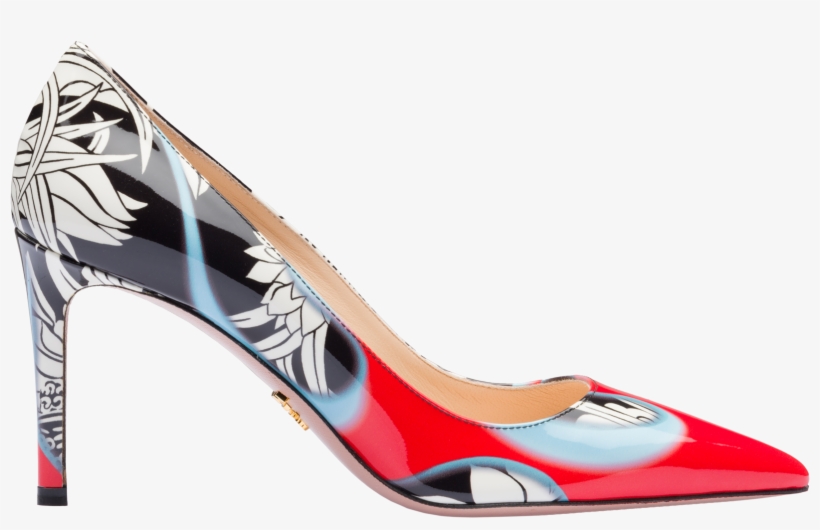 Patent Leather Pumps With Lipstick Print - Basic Pump, transparent png #7641034