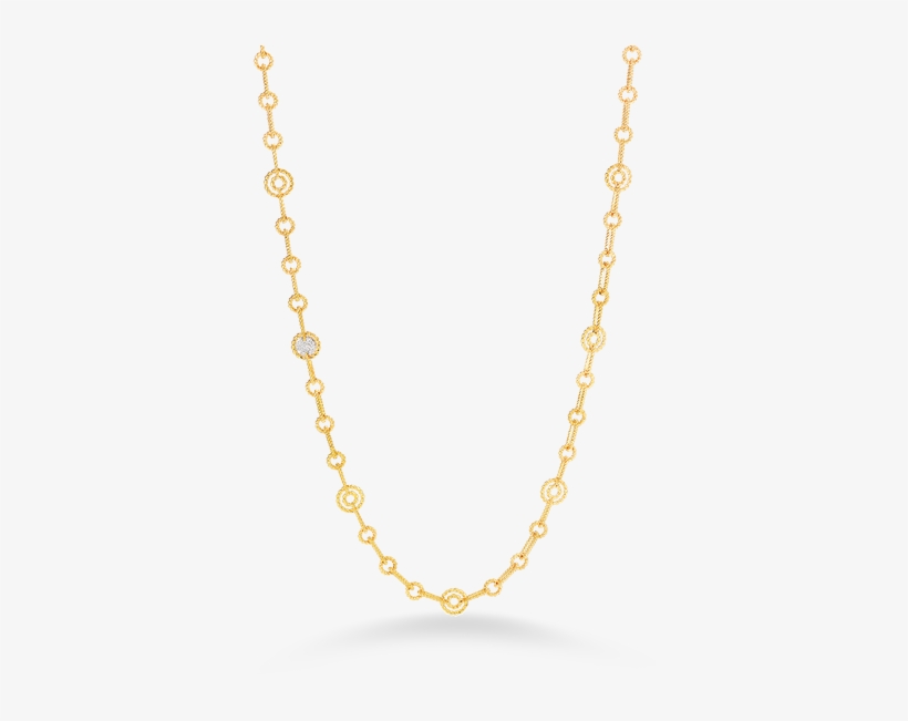 Roberto Coin Necklace With 10 Round Stations And 1 - Chain, transparent png #7641035