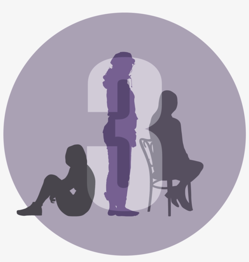 Marie Ernst 3 Women 1 - Silhouette, transparent png #7642613