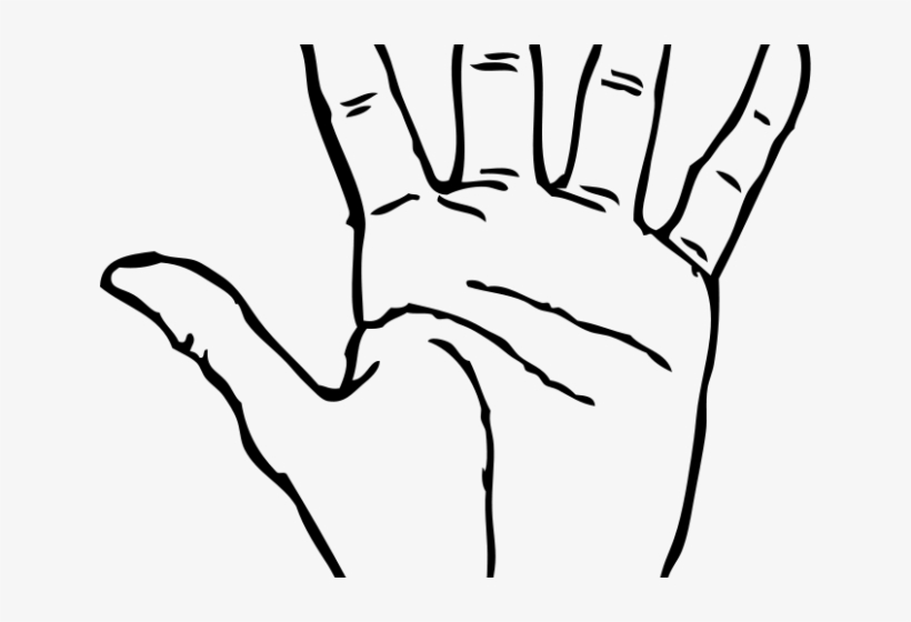 Hand Clipart Outline - Clip Art Hand Png, transparent png #7643447