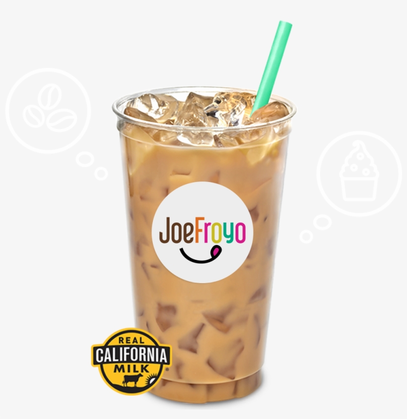 Joefroyo Over Ice Straw Iced Coffee Drink - Real California Milk, transparent png #7644206