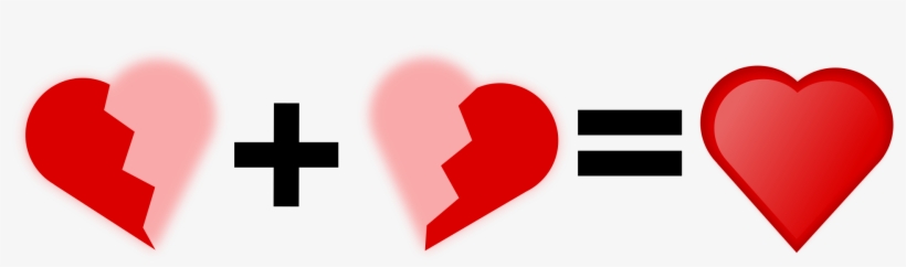 Two Half Hearts Is Equal To One Complete Heart Png - Herz Erobern, transparent png #7646057