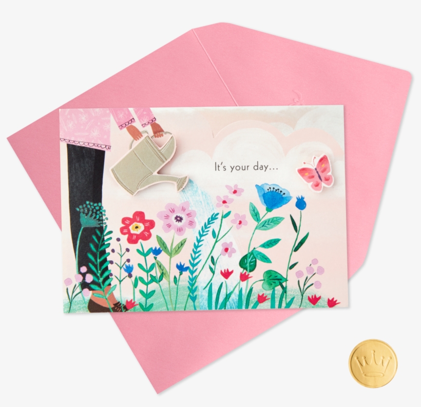 Lovely Day Flower Garden Mini Pop Up Birthday Card - Craft, transparent png #7646702