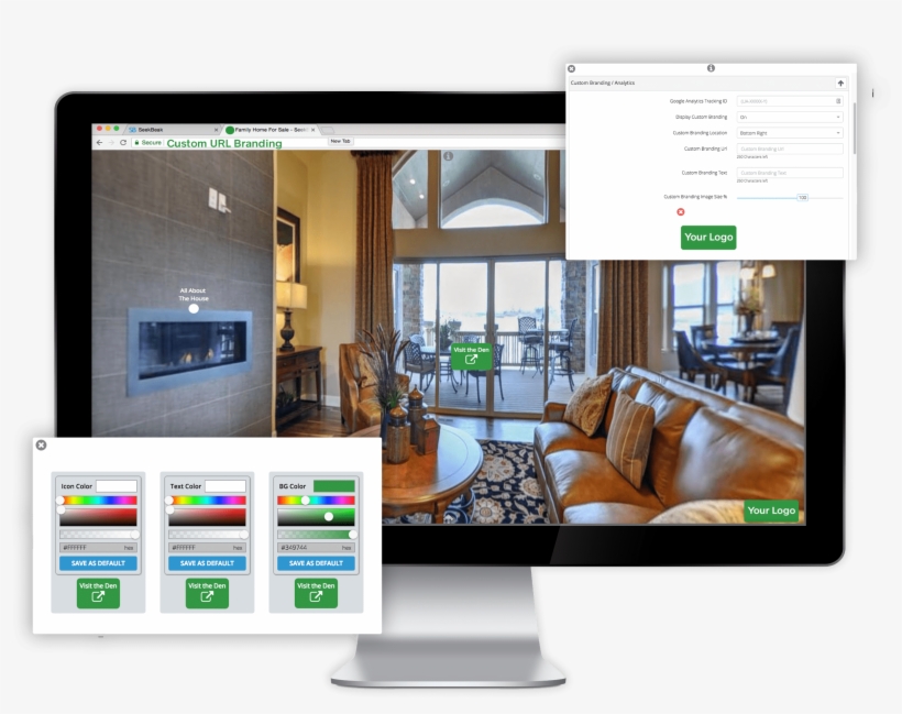 Brand 360° Images With Your Logo, Colours, Url, And - Led-backlit Lcd Display, transparent png #7648757