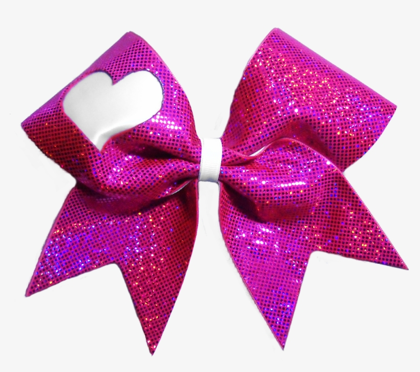 Love This One With The Heart Cute Cheer Bows, Big Bows,, transparent png #7648765