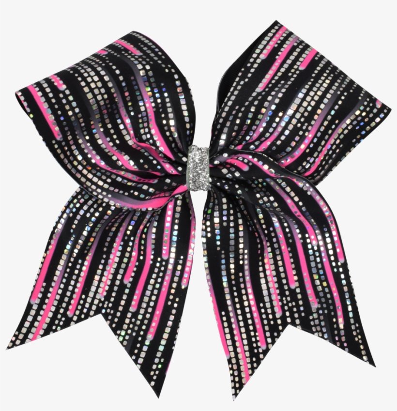 Pink Cascade I Love Cheer® Hair Bow - Pattern, transparent png #7649302