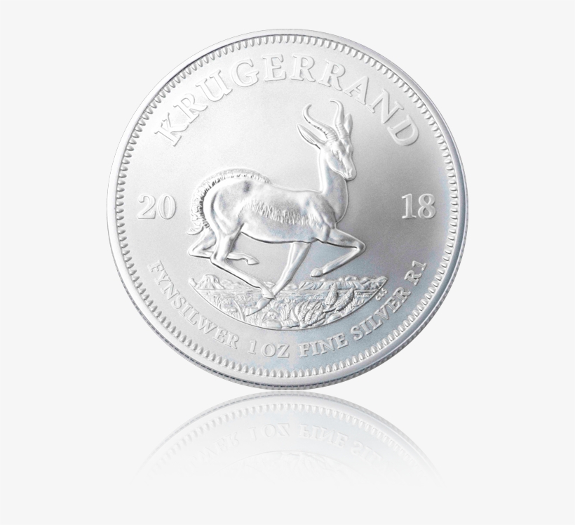 South Africa 1 Oz Silver Coin - Krügerrand 2018 Silber, transparent png #7649652