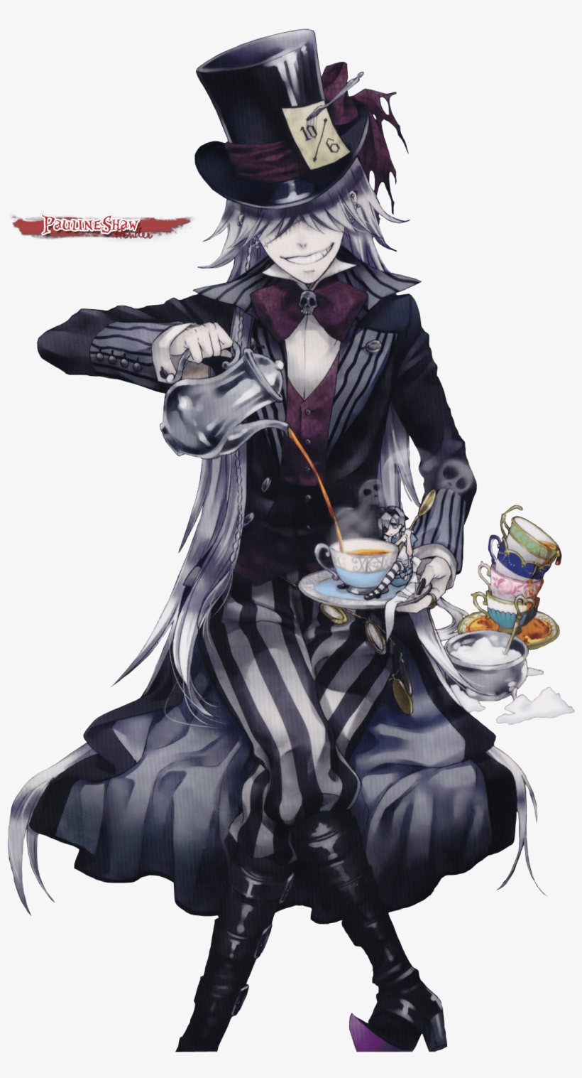 Black Butler Undertaker - Black Butler Mad Hatter, transparent png #7649962