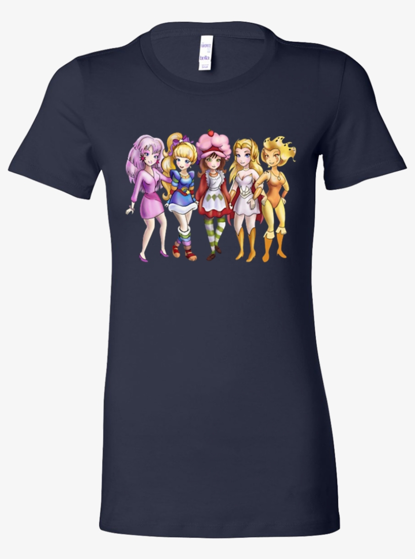 Jem, Rainbow Brite, And Strawberry Shortcake T-shirt - Shirt, transparent png #7650250