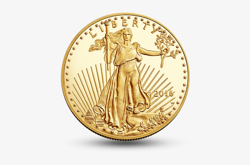 2016 $50 American Gold Eagle - American Eagle Gold Coin, transparent png #7653232