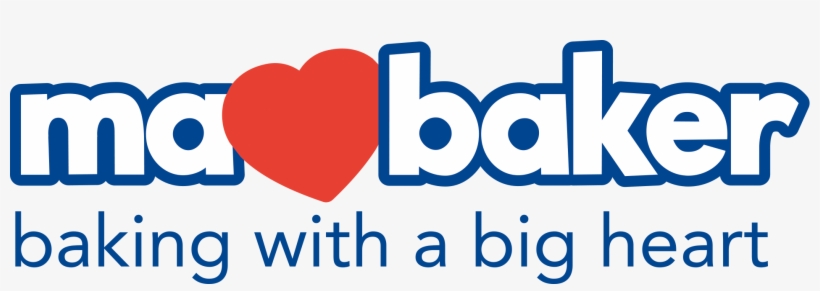 Ma Baker Logo And Tagline Baking With A Big Heart - Ma Baker Logo, transparent png #7653377