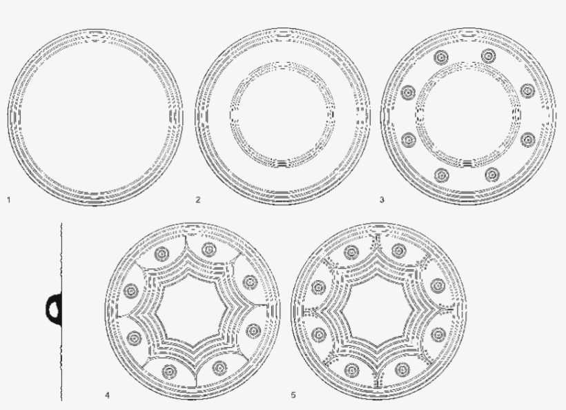 Schematic Drawing Of Decorated Discs And The Development - Circle, transparent png #7654024