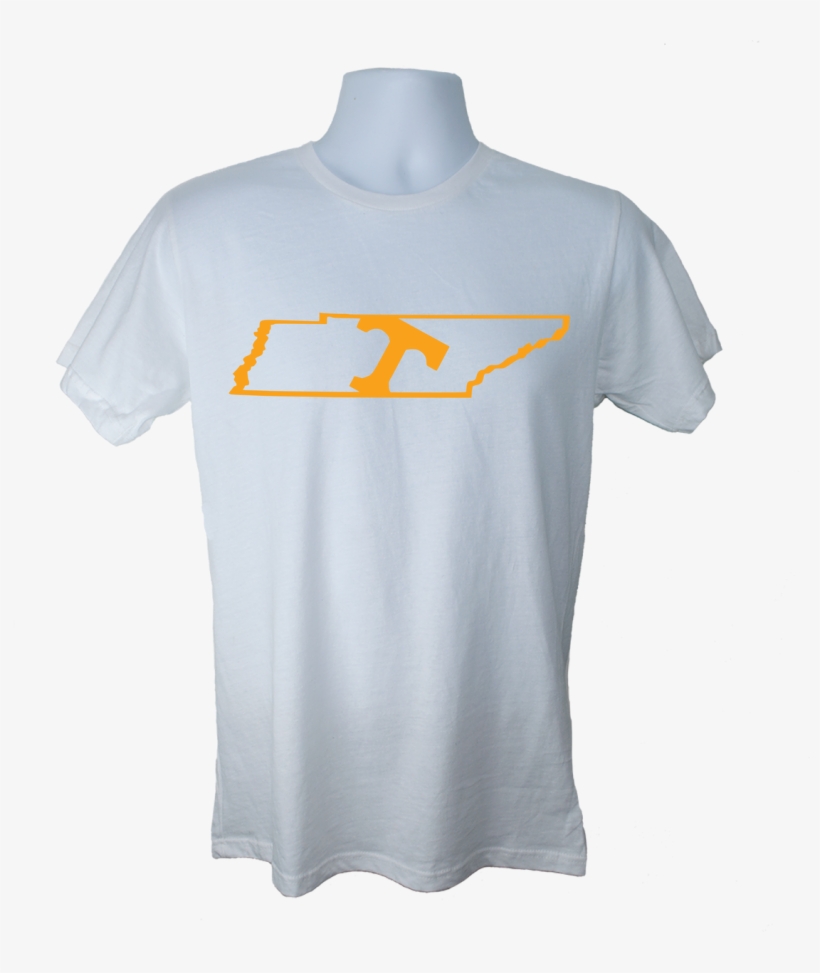 Tennessee Vols Shirt With The Tilted Power T In State - Active Shirt, transparent png #7654144