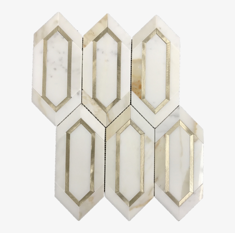 Calacatta With Gold Aluminum Picket Polished - Wood, transparent png #7654617