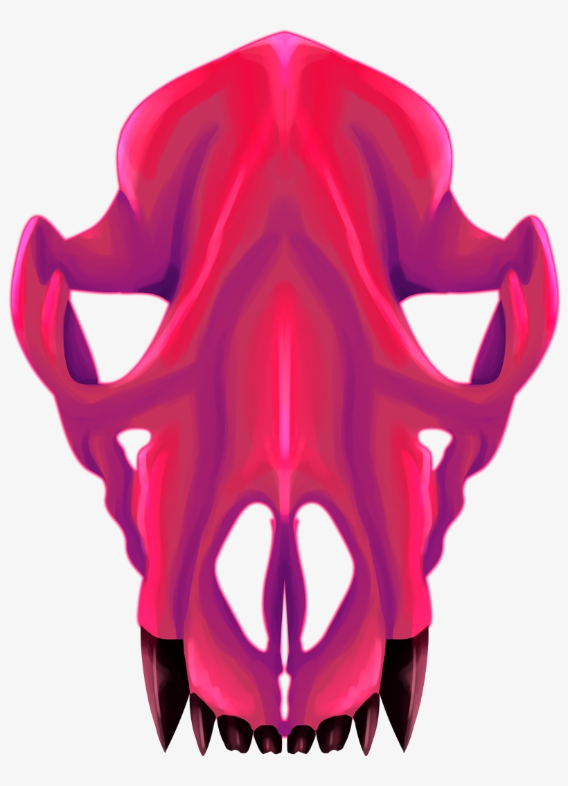 #neon #graphic #wolfskull Pic - Skull, transparent png #7654942