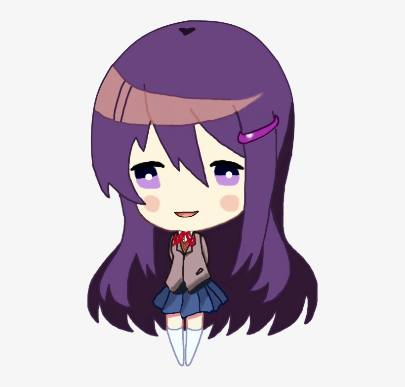 Oc Fanarthappy Chibi Yuri - Doki Doki Literature Club Yuri, transparent png #7655241