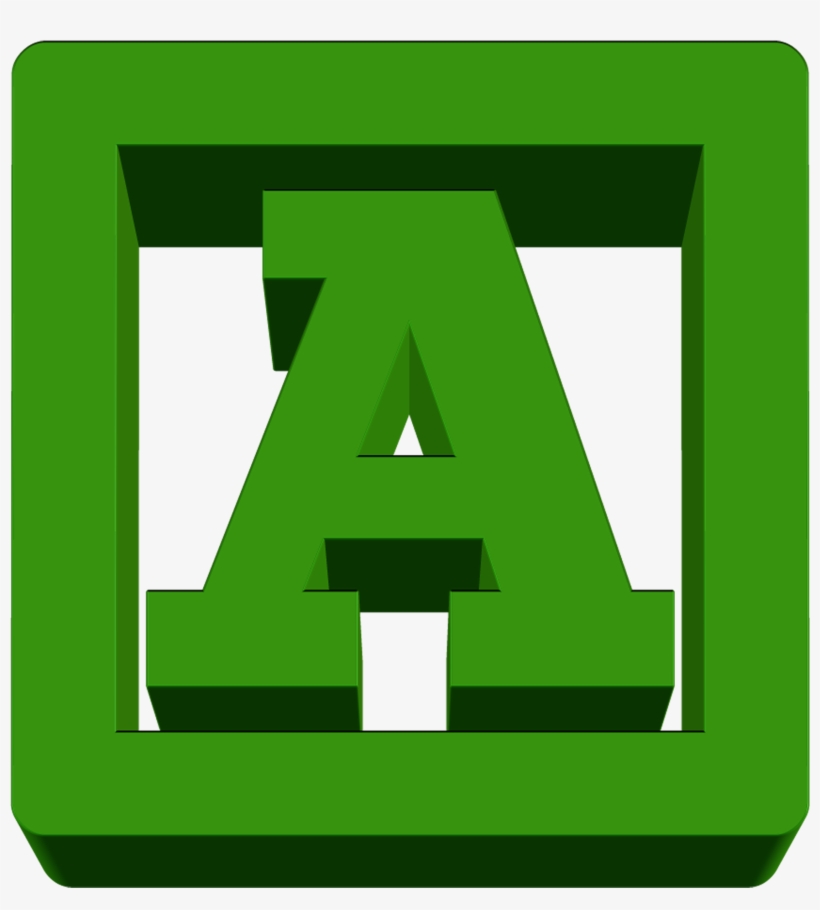 The Green Abc Letter A In The Green Frame, transparent png #7655900