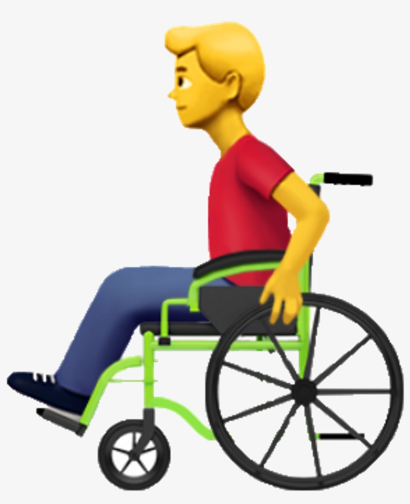 Emoji Disability Wheelchair Man Freetoedit - Girl In Wheelchair Emoji, transparent png #7656993
