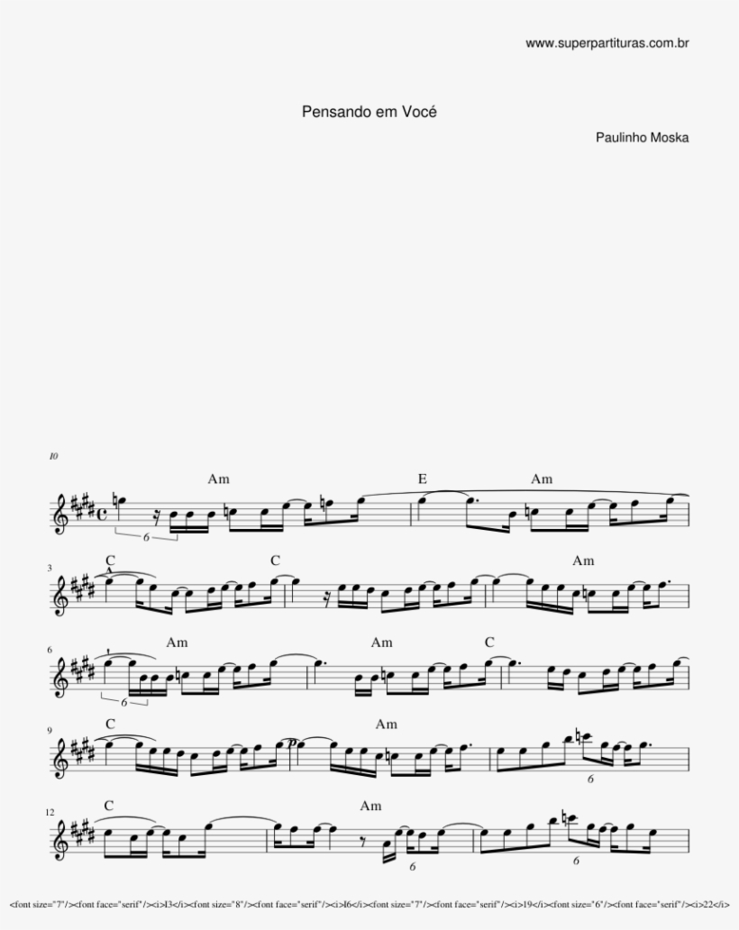 Pensando Em Você - Daft Punk Too Long Sheet Music, transparent png #7657463