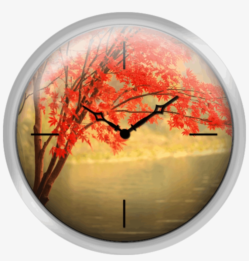 Red Maple Besides River - Circle, transparent png #7658051