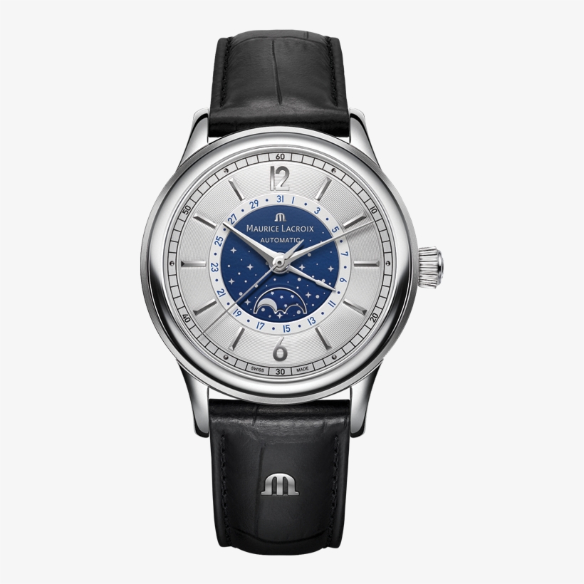 Maurice Lacroix - Maurice Lacroix Les Classiques Moonphase, transparent png #7658131