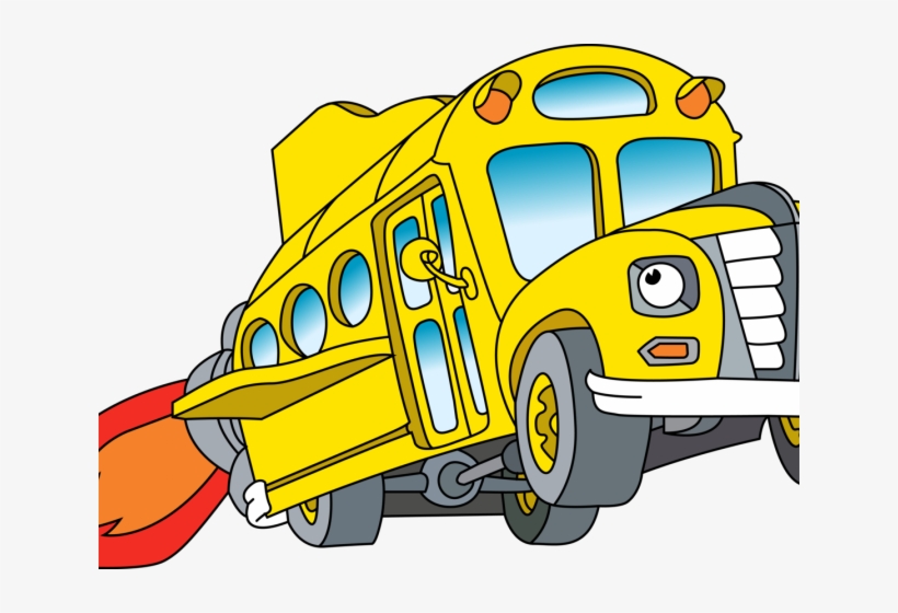 Driving Clipart Bus Stop Sign - Magic School Bus Png, transparent png #7658299