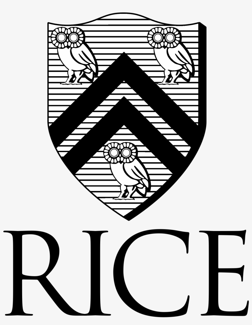 Rice University Logo Black And Ahite - Rice University Houston Logo, transparent png #7658443