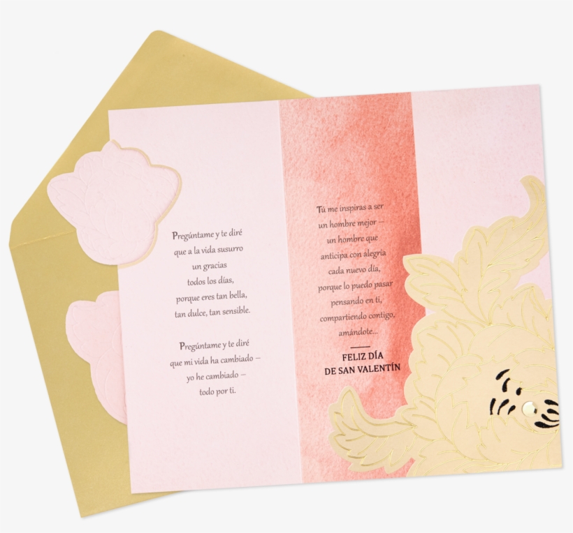 You Inspire Me Spanish-language Valentine's Day Card - Paper, transparent png #7658477