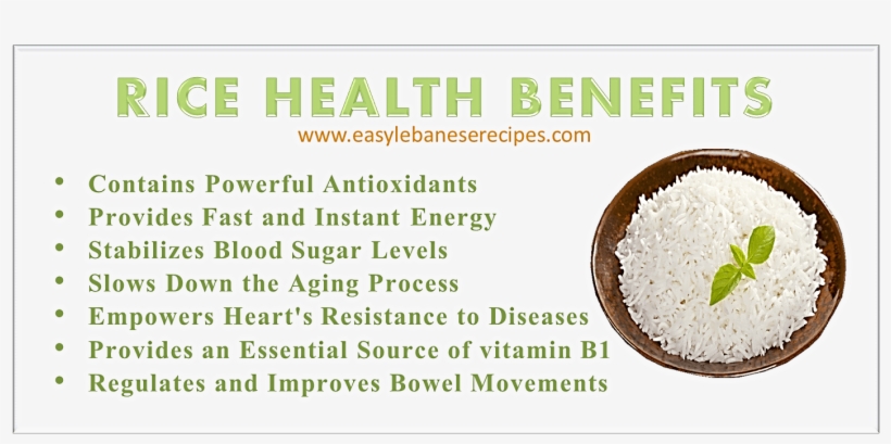Rice Health Benefits Easylebaneserecipes - Steamed Rice, transparent png #7658982