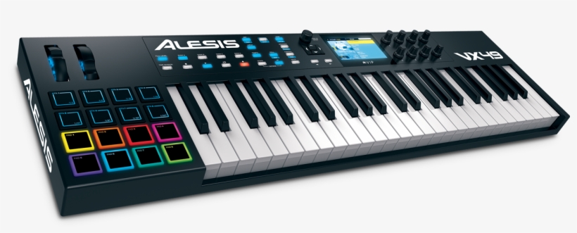 Alesis Vx49 49 Key Usb/midi Controller With Full Color - Alesis Vx49, transparent png #7659252