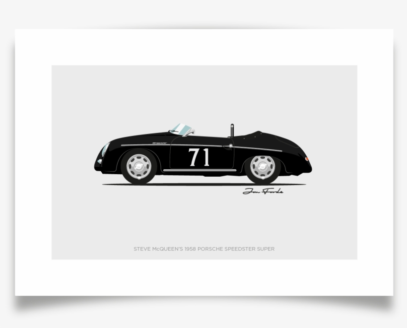 Porsche-dean - Antique Car, transparent png #7659320