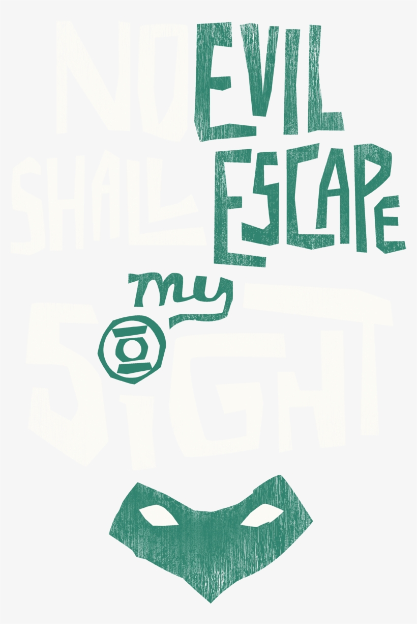 Green Lantern My Sight Juniors T-shirt - Mask, transparent png #7659681